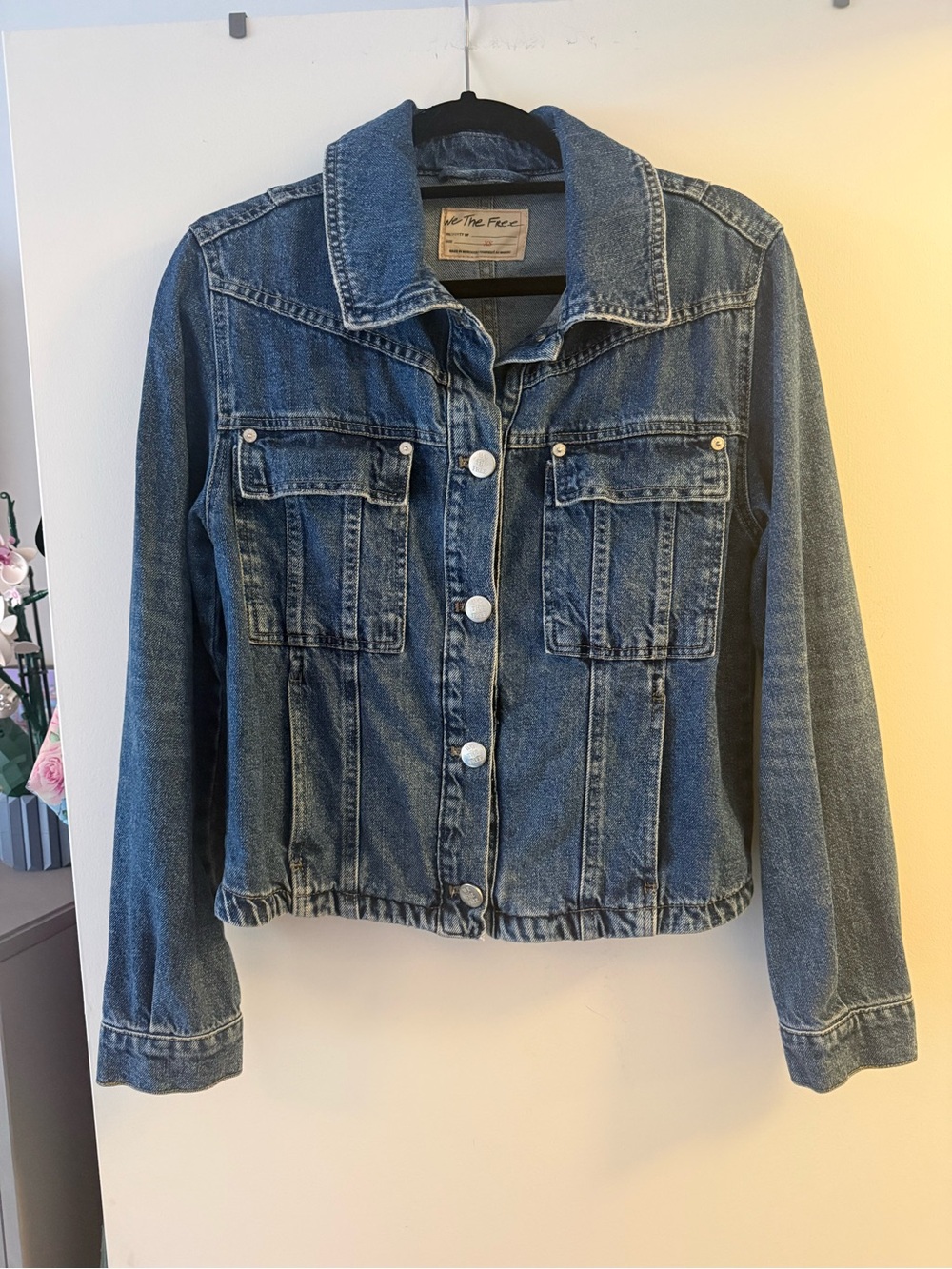 Free People Classic Blue Denim Jacket - Women